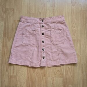 BNWOT Forever21 pastel Pink A line button mini skirt small